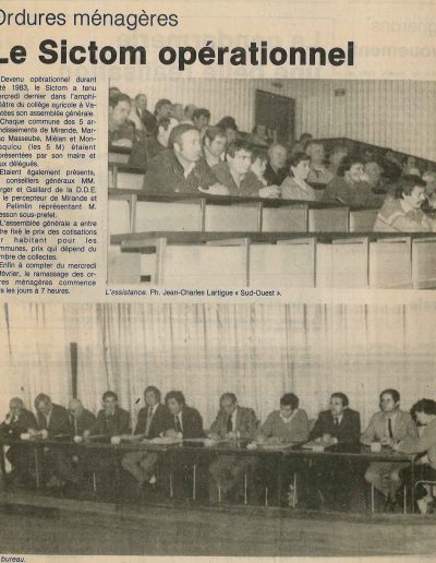 Assemblée générale du 25 janvier 1984